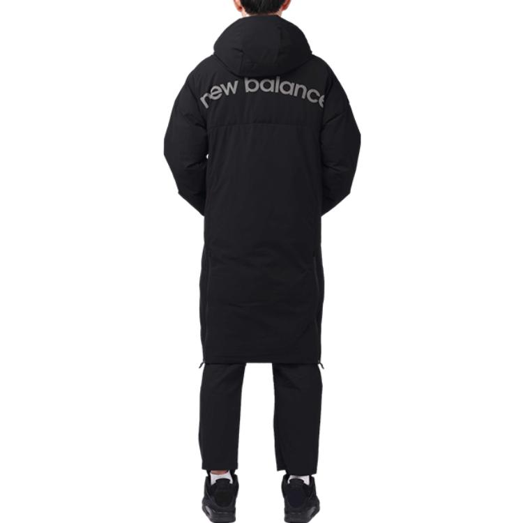 New Balance Parka Coats Men's Black Hooded Moderate NQ94R041-BK