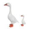 Cartoon Geese Figurines Resin Animal Garden Statues Funny Geese Sculpture for Home Desk Decoration Funny Geese Sculpture