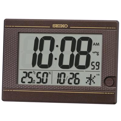 Orologio da tavolo Orologio da parete Orologio digitale Radio Onda Marrone scuro metallizzato 150 x 210 x 22 mm quando si utilizza 145 x 210 x 71 mm SQ448B, supporto
