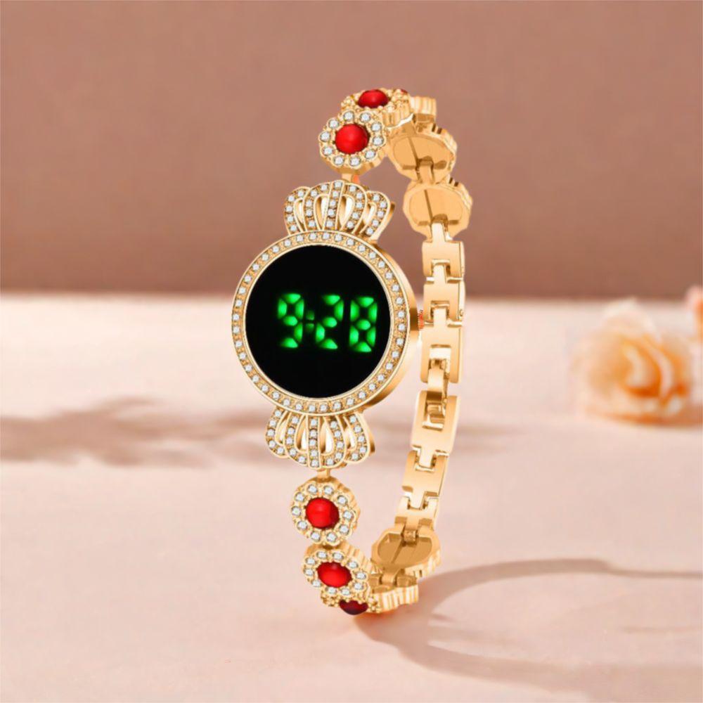 Exquisite Touch Digital Wrist Watches Elegant Rhinestone Wristwatch Ladies Business Watches  Gifts