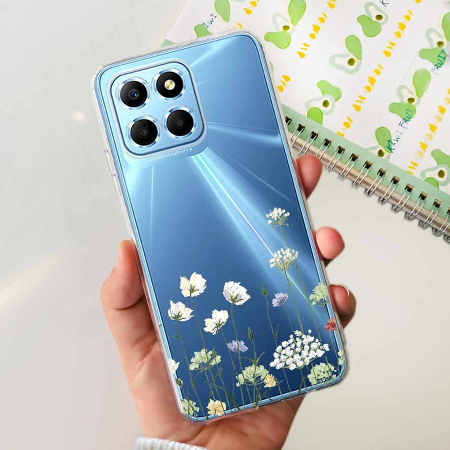 For Honor X6 5G Case VNE-LX1 VNE-LX2 VNE-LX3 Phone Cover Popular Flower Astronaut Soft Funda For Honor X8 TFY-LX1 HonorX8 Bumper