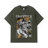 275 GSM Washed T-shirts 100% Cotton One Piece V48 Luffy Lucci Print Unisex Heavy Cotton T Shirt