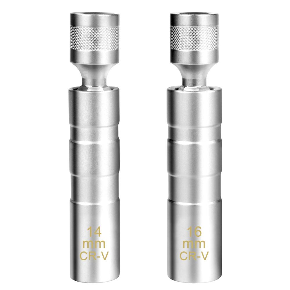 Manșon magnetic universal pentru bujii, cu perete subțire, articulație universală 14/16mm, instrument auto de reparare pentru demontarea bujiilor