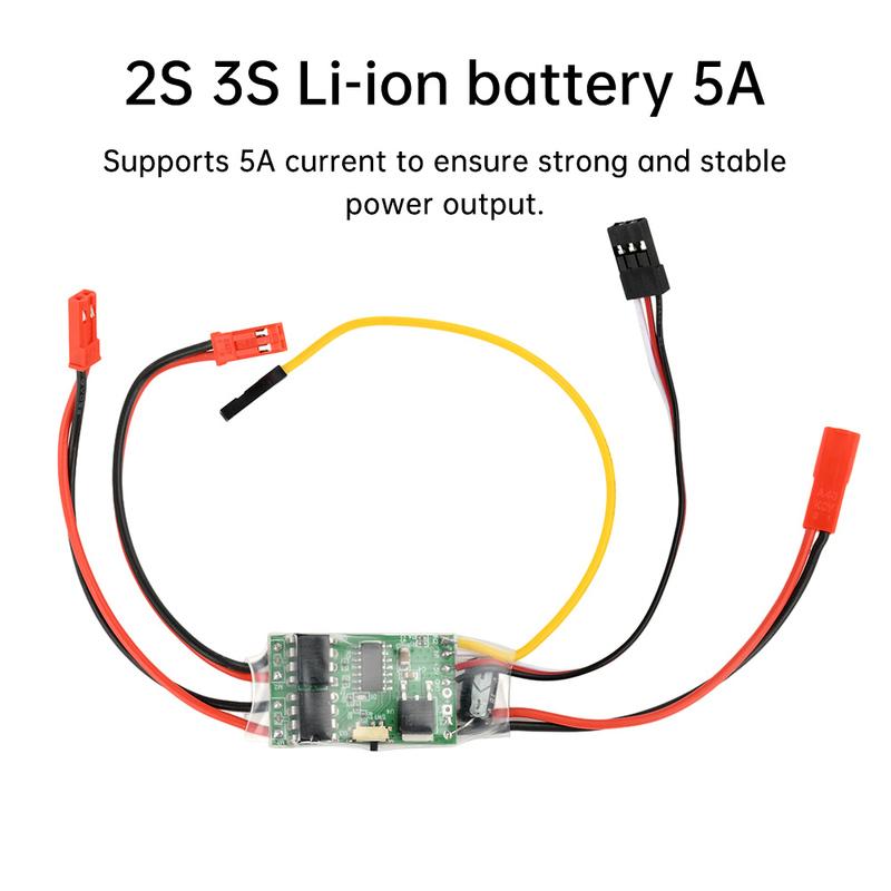 Dual Channel Bidirectional ESC Brushed Electric Speed Controller RC Model Ship Tank Tracked Vehicle 2S 3S Lithium Battery 5A