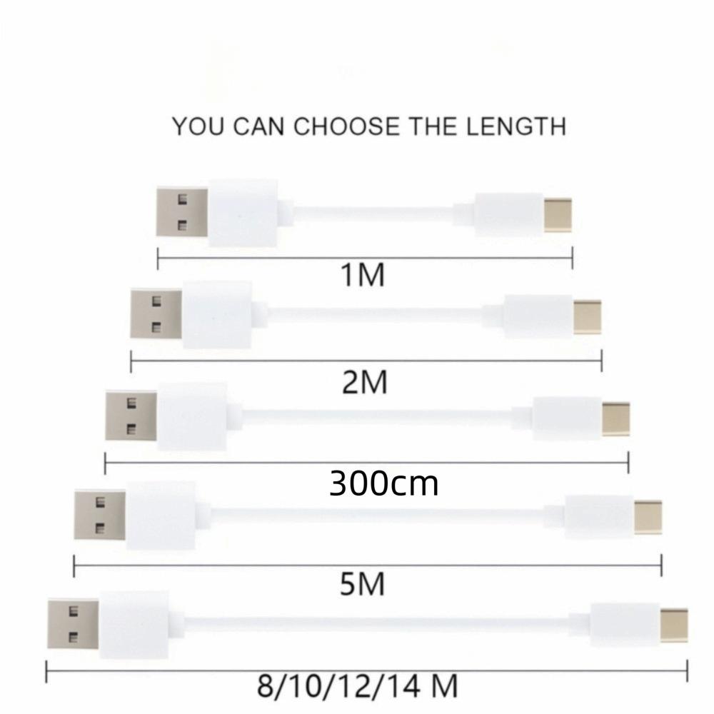 USB To Type-C Monitoring Device Charging Cable 1m 2m 5m 8m 10m 12m 14m Pure Copper Core Data Cable Extension Charging