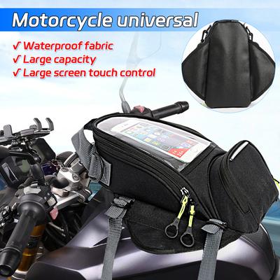 Bolsa de Combustível Impermeável para Motocicleta 5L Touchscreen para Celular Navegação Multifuncional Pequena Bolsa de Óleo Alças Fixas Bolsa de Ombro