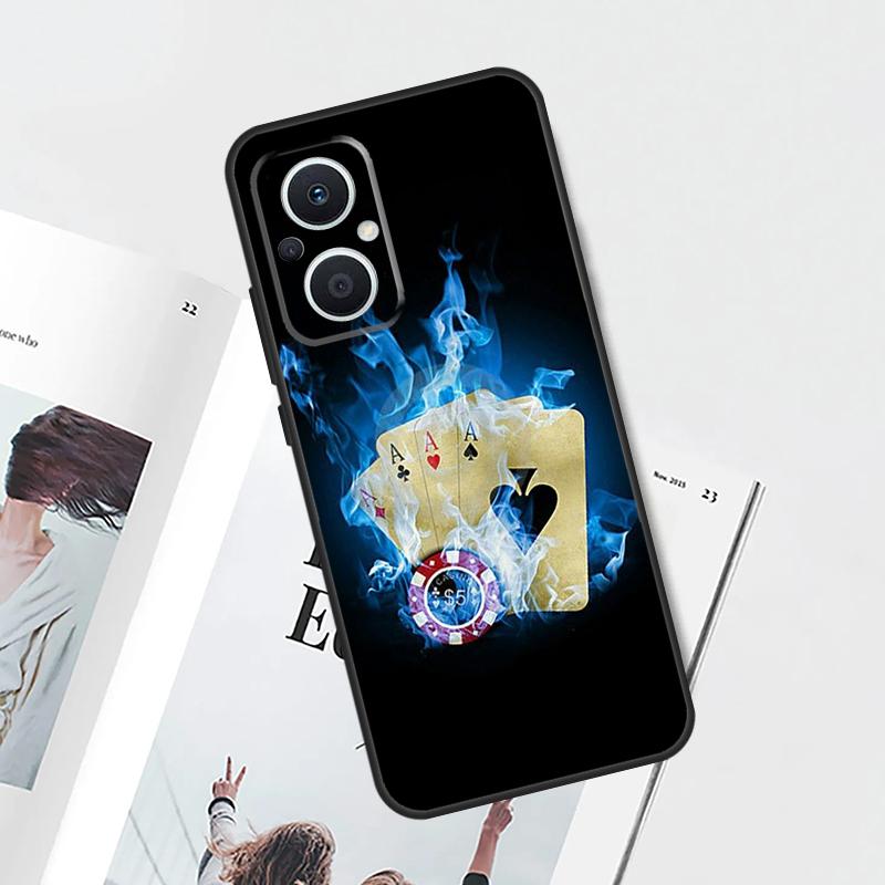 Dices Poker Casino Case For OPPO Find X9 X8 X6 Pro OPPO Reno 7 8 Lite 10 11 12 13 14 Pro 11F 12F 13F 14F Cover