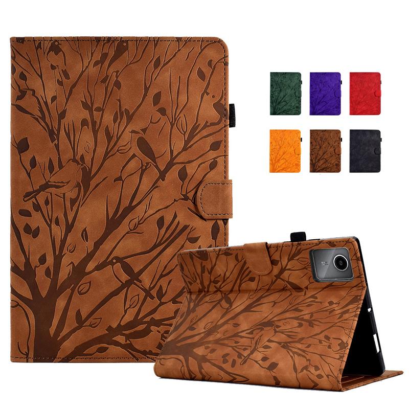 Funda for Xiaoxin Pad 11 2025 Case Tb335fc Embossed Tree Wallet Stand Tablet Coque for Lenovo Idea Tab 11 Inch Case Tb336fu