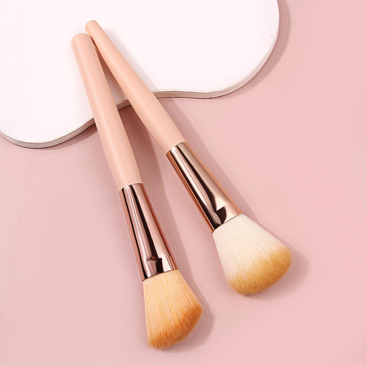 

2PCS high-quality soft-bristled blush brush, ultra-soft-bristled contouring brush, portable multi-functional facial makeup brush