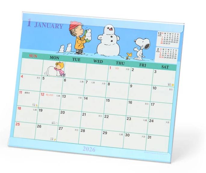 

Календарь-плакат Sanrio Snoopy 2026 Япония НОВЫЙ Персонажи Sanrio