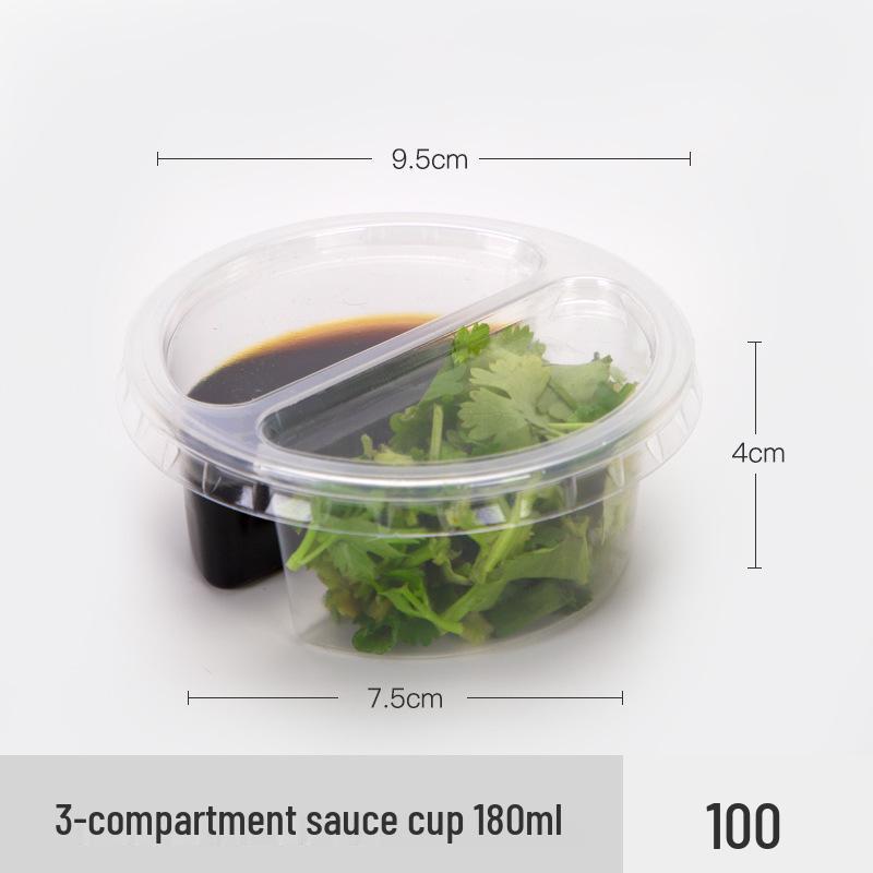 Petunia 100-Pack Disposable Plastic Sauce Cups for Seasoning and Fresh-Keeping