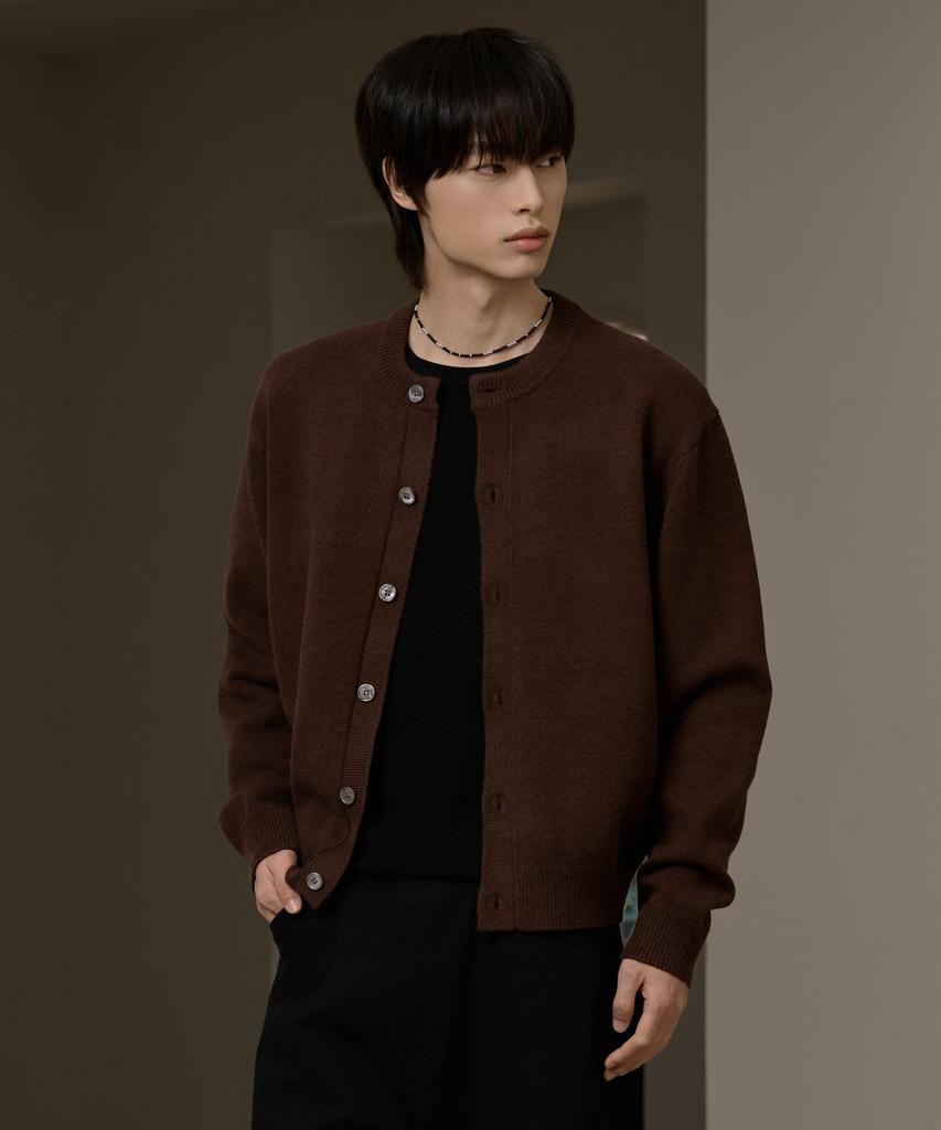Hyoji Fw Washable Essential Round Crop Knit Cardigan (7 Colors)
