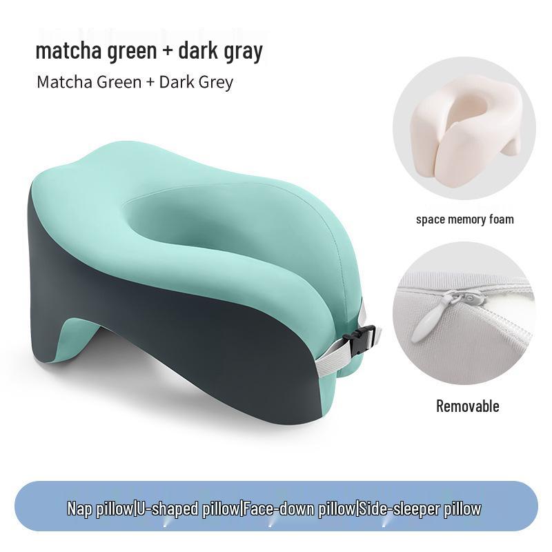 Almofada de Viagem em Espuma de Memória em Forma de U para Suporte de Pescoço