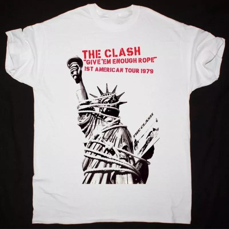 THE CLASH GIVE EM ENOUGH ROPE TOUR 1979 WHITE T-Shirt 2XL
