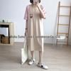 Summer Maternity & Nursing Dress: Short Sleeve Cotton Nightgown for Postpartum Moms