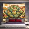 Cactus Art with Desert Animals Scene Pattern Wall Hanging Tapestry Decorative Tapestry Home Decor for Bedroom and Living Room
