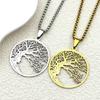 Tree Of Life Hair Chain Stainless Steel Silver Color Fashion Necklace For Women Men Nature Jewelry Accessory