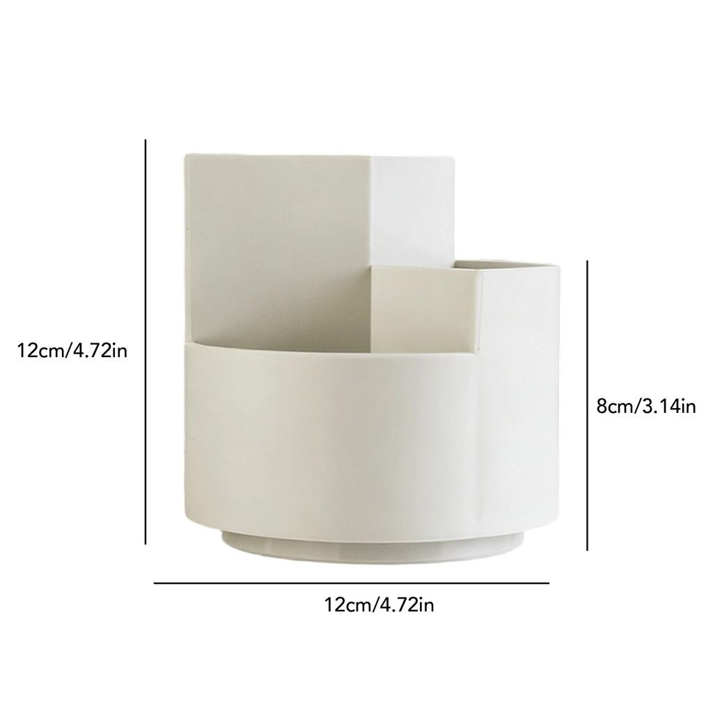 Pen Holder Multifunctional 3 Slots 360 Degree Rotating Stationery Supplies for School Work Art Supplies