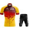 Completo da Ciclismo Estivo a Maniche Corte da Uomo per Mountain Bike Bici da Strada Tuta da Ciclismo Asciugatura Rapida Traspirante