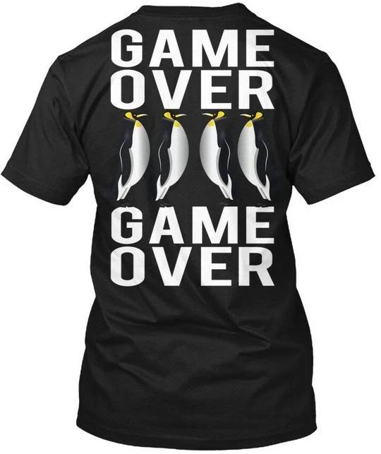 -cute Funny Penguin Game Over T-Shirt Made in the USA Size S to 5XL M