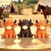 Brinquedo de Vaca das Terras Altas Apertável Brinquedo de Alívio de Estresse, Bola Sensorial Macia de Gado Fidget para Escritório Casa e Sala de Aula Gadget de Alívio