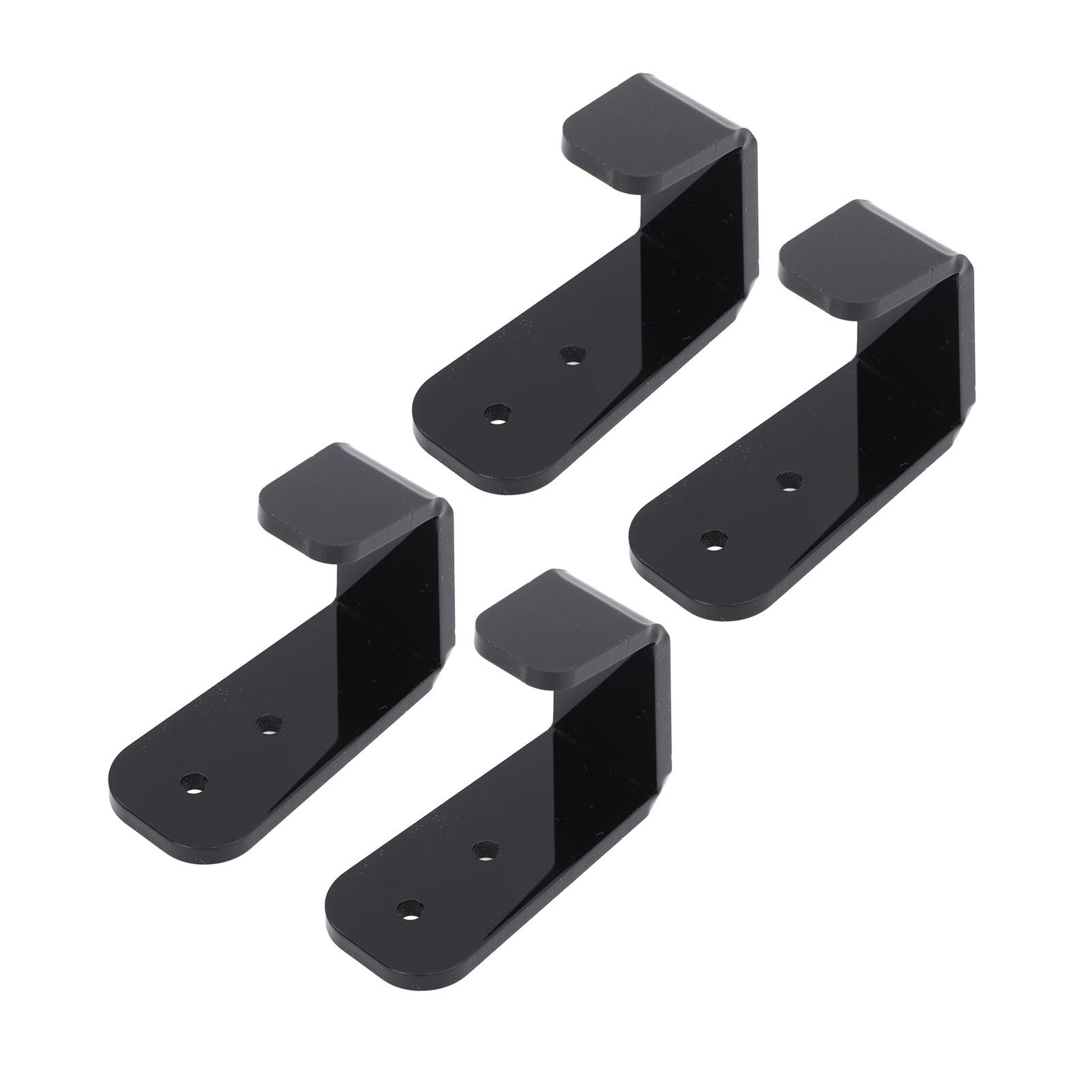 

4 шт. Подставка для хоккейных клюшек Черный акриловый держатель для хоккейных клюшек Настенное крепление Универсальная вешалка для хоккейных клюшек для клуба бара гаража