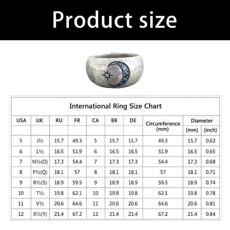 Unique Sun and Moon Pattern Daily Wear Rings Alloy Texture Stylish Women Cubic Zirconia Rings Suitable for Anniversaries