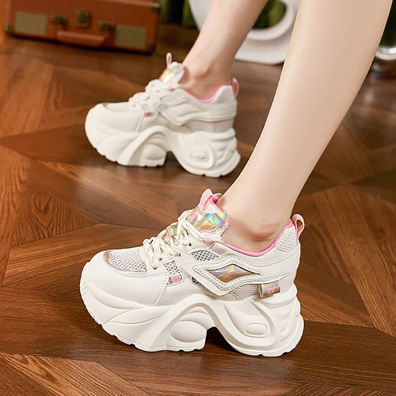 Dad Shoes Women's Summer 2025 New Fashion Versatile Mesh Sports Casual Shoes Thick-soled Women's Shoes