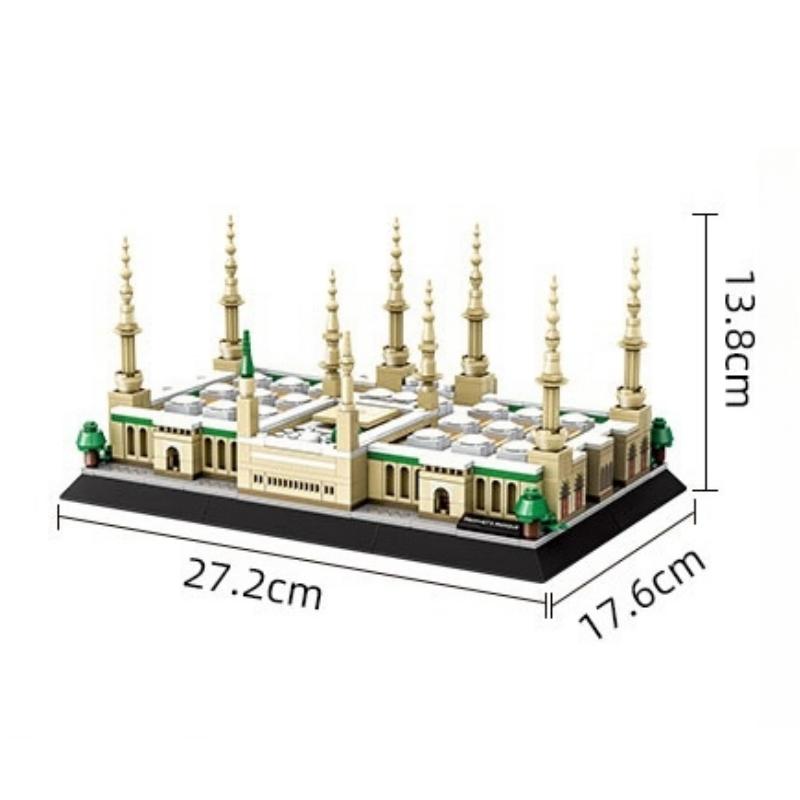 594PCS Prophet s Mosque Building Blocks Model  Architecture Classic Model Small Particle Bricks Gift for Kids and Adults Toys