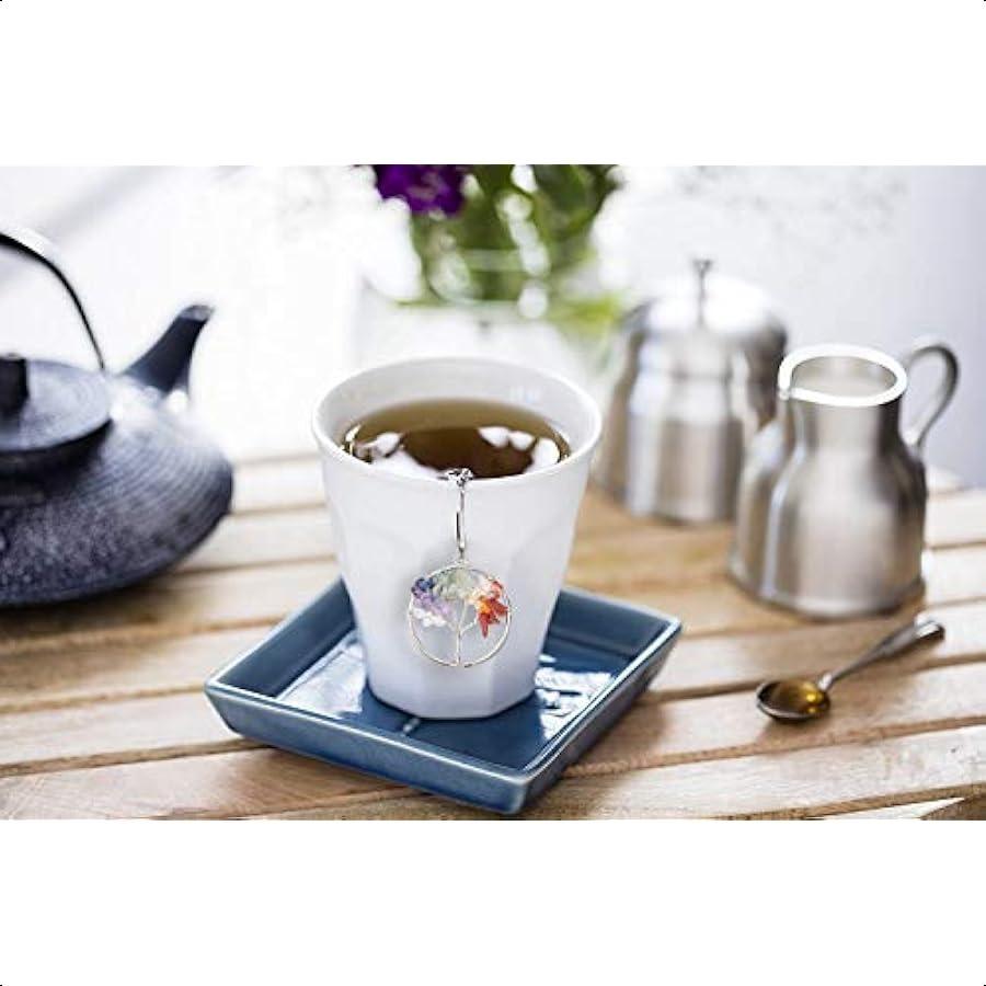 

Natural Healing Crystals Quartz Tree of Life Tea Infuser Tea Steeper for Loose Tea 7 Chakras Gemstone Pendant 18 8 Stainless St United States