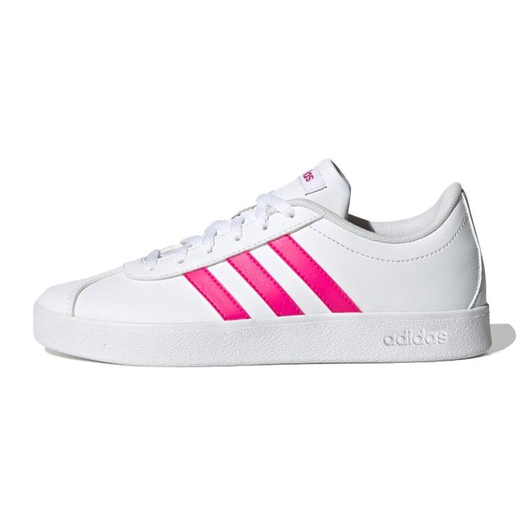 (GS) adidas VL Court 2.0 K  White Pink  Kids  EG6155 EU 29