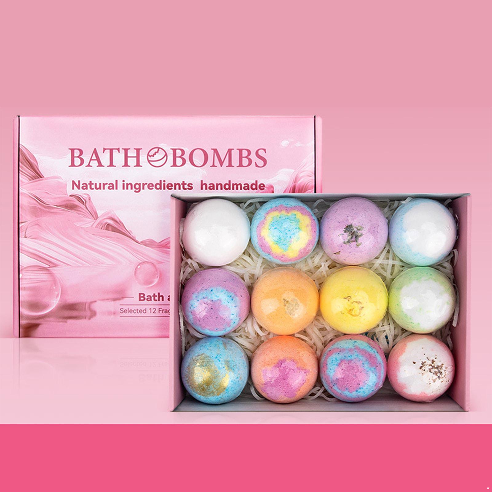 

Набор подарочных бомбочек для спа-ванны ручной работы с цветочными ароматами, увлажняющими шипучками и солевыми шариками для пены для ванны для всех типов кожи One Size