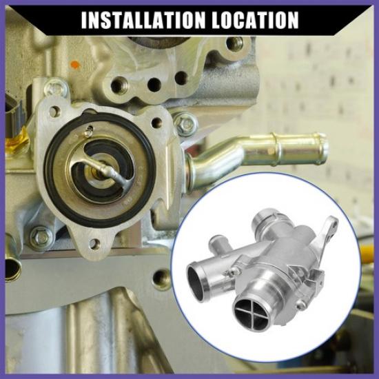 Engine Coolant Thermostat Housing Assembly for Land Rover LR4 10-16 Aluminum New