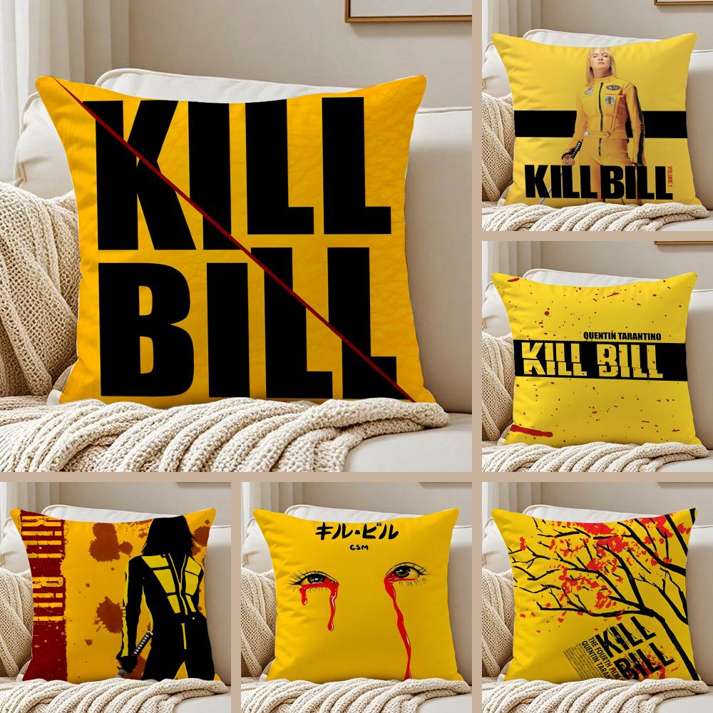 movie action KKill BBillS Cushion Cover Pillowcase Antidustmite living Room Sofa Decor Cushion Room