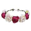 Wedding Bridal Hair Wreath Lightweight Flower Maternity Headband Multifunctional Rose Leaves Hair Wreath Party Hair Accessories