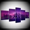 New York Panoramic Skyline Cityscape 5 Piece Wallpapers Art Canvas Print Modern Poster Modular Art Painting Home Decor