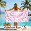 Custom Text Beach Towel, Soft Absorbent Swimming Multi-use TowelSnoopy Peanuts
