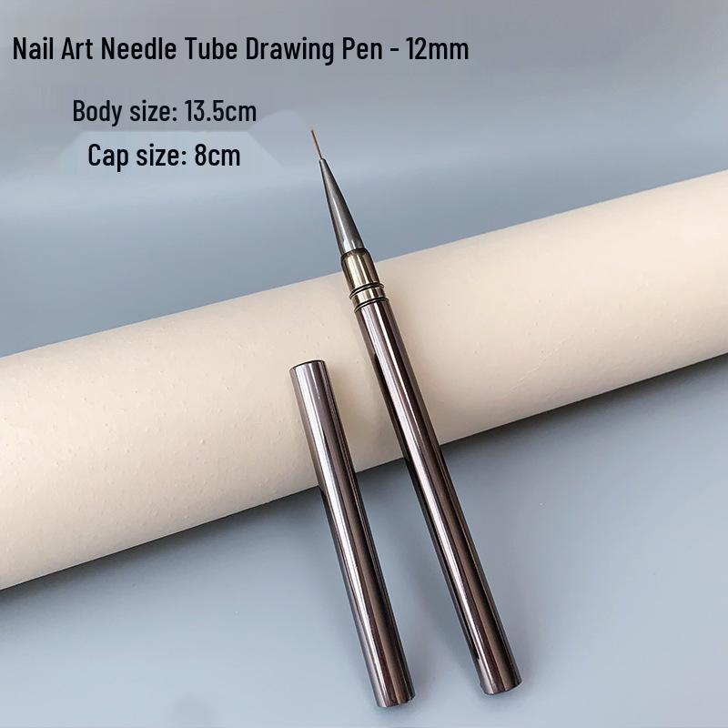 

Набор кистей для стрип-дизайна премиум-класса – Сверхтонкая игла для французского контура и построения, Металлическая ручка стандартного размера