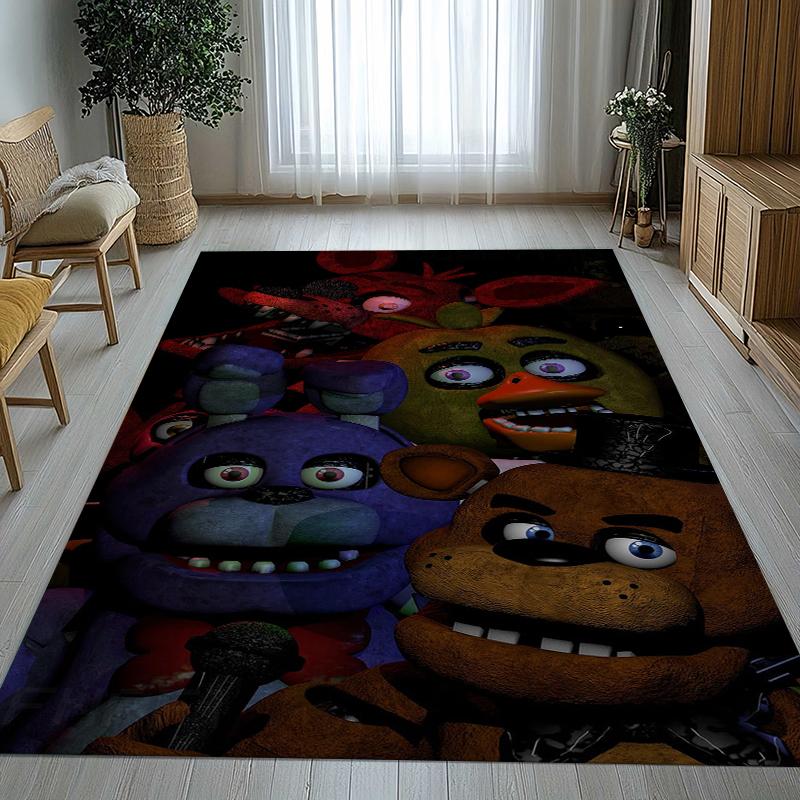 Tappeto Area Antiscivolo Horror Freddy F-FNAF Giochi Soggiorno Tappeto Morbido per Camera da Letto Stanza dei Giochi dei Bambini Divano, Zerbino Decorazione per la Casa Regalo