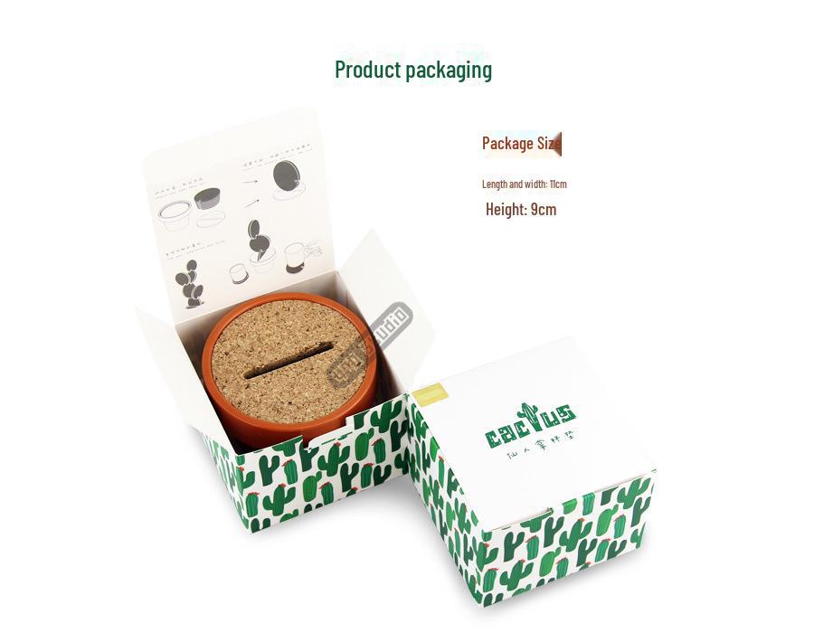 Creative DIY Cactus Coaster: Non-Slip Insulation Tea Mat & Multifunctional Desktop Ornament