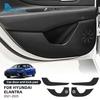 Door Anti-kick Pad For For Hyundai Elantra    2024 2025 LHD RHD Car Leather Carbon Mat Interior Trim Accessories