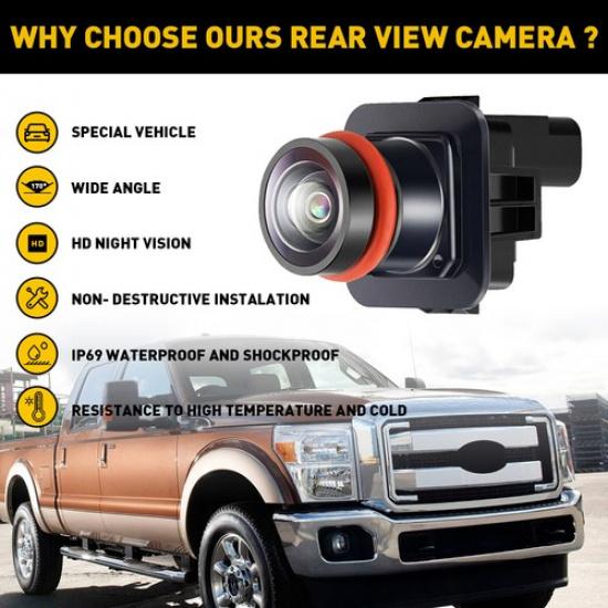 Rear View Backup Parking Camera For 15-16 Ford F250/350/450/550 Super Duty EOOK