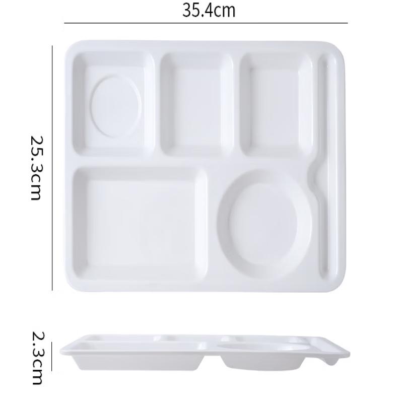 ZISIZ Melamine Multi-Compartment Canteen Plate Set