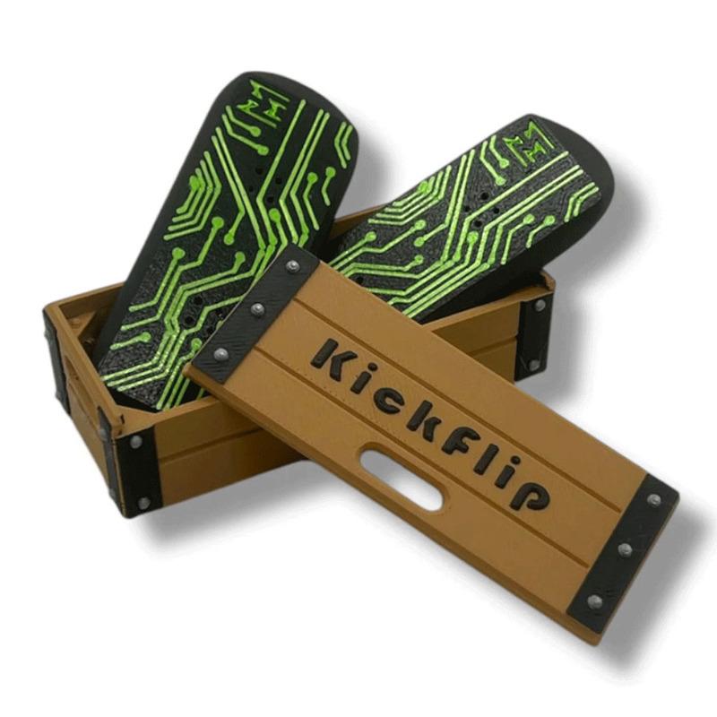 New Kickflip Magnetic Skateboard Mini Finger Skateboard 3D Printed Toy Leisure Stress Relieving Magnet Puzzle Gift For Friend