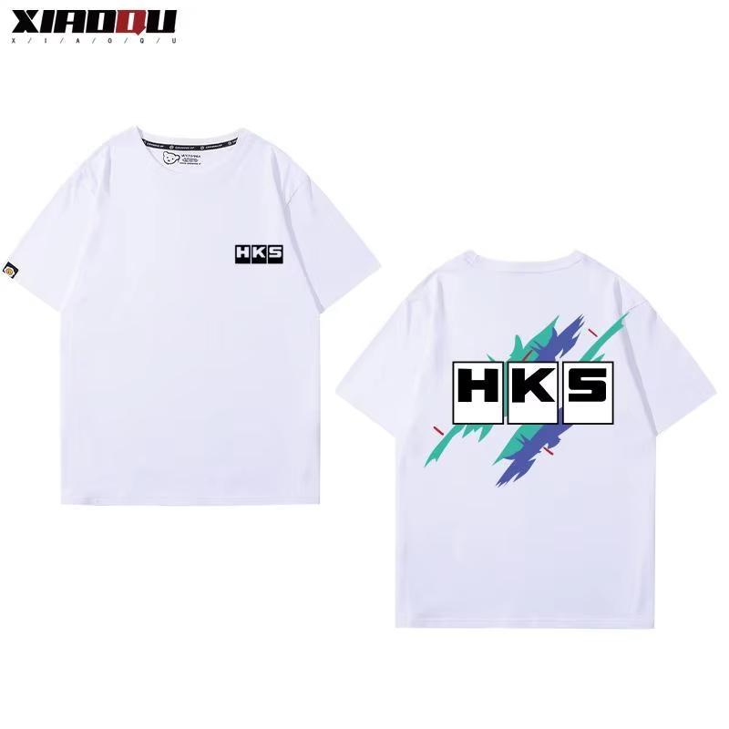 Japan JDM Modified Car HKS ENDLESS Short-sleeved Men's Versatile Loose 100% Cotton Loose Tops Breathable Tee