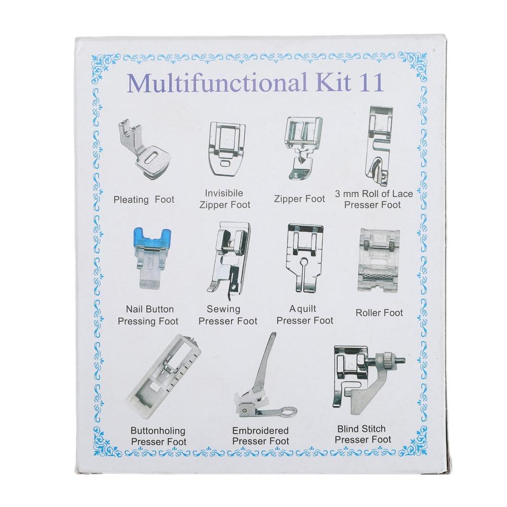 11pcs MultiFunction Zipper Presser Feet Low Shank Type Replacement Presser Foot  Home Sewing