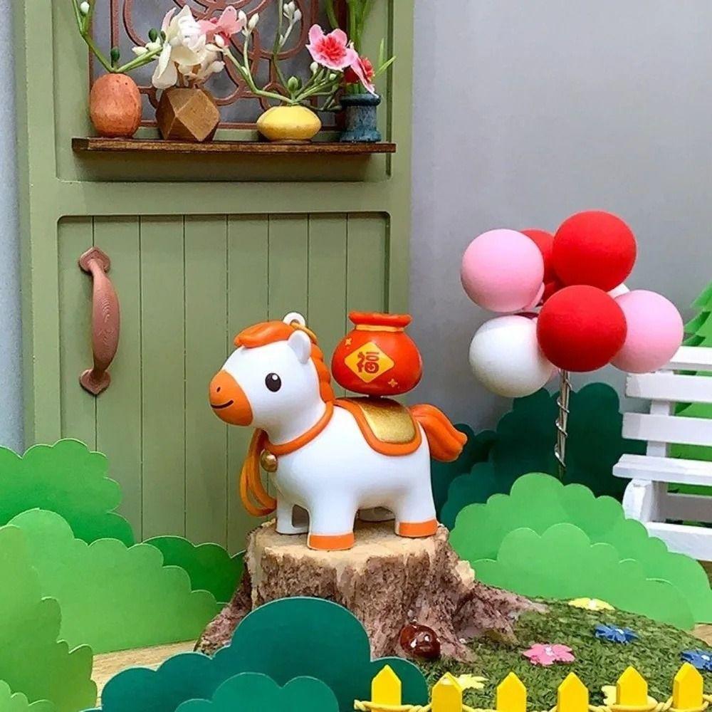 DIY Craft Zodiac Pony Keyring Rotatable Horse Design Key Ring Bag Pendant  Keychain Accessory