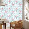 Flamingos and exotic leaves wallpaper in pastel 50x1000