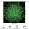 Colorful Mandala Shower Curtain Waterproof Home Decor For Bathroom Modern Green And Pink Abstract Design (175Cmx180Cm)