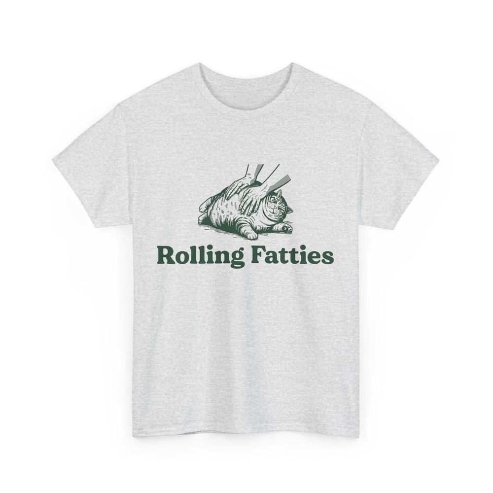 Rolling Fatties Кот Смешной Милый Любитель Кошек Владелец Котенка Кити Футболка Унисекс Футболка XXXXL